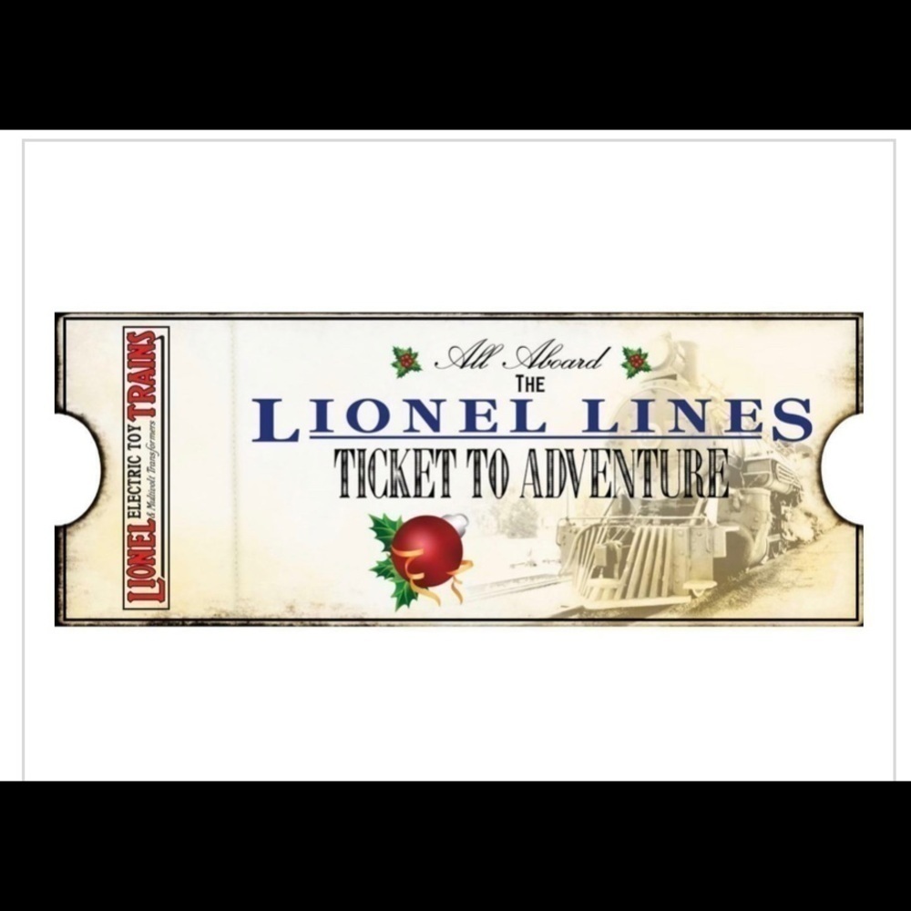 LIONEL TRAIN TICKET ORNAMENT